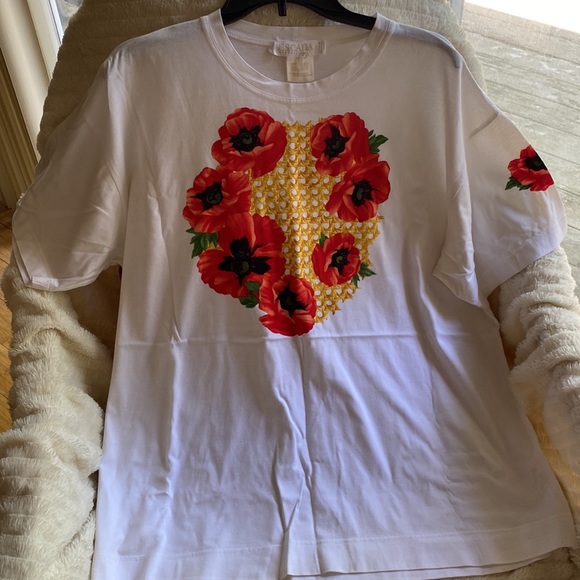 Escada Beautiful Print Cotton Tee Made in Germany 🇩🇪 - Picture 11 of 13